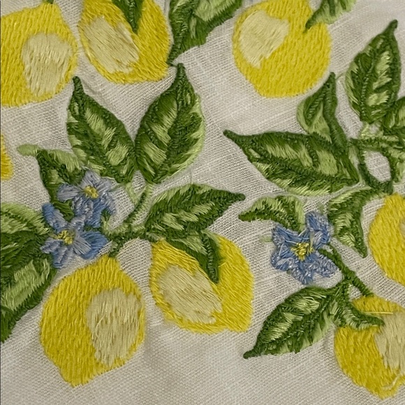 Talbots White Linen Cotton Embroidered Blouse Top Womens Size Large - Picture 9 of 12